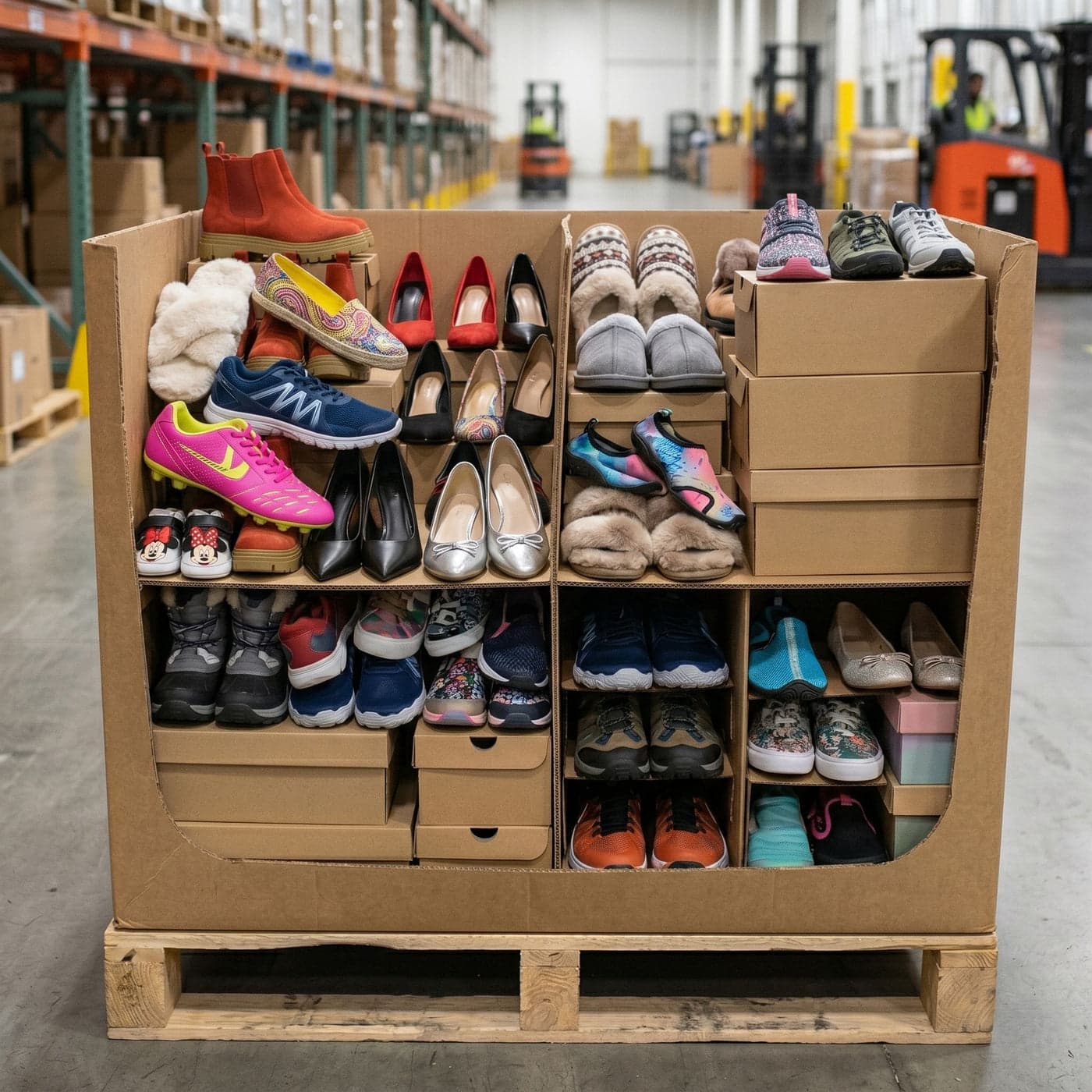 Amazon Mixed Shoe Pallet – Women’s Heels, Kids' Cleats, & Men’s Loafers #6381 (200 units) — product photo 1 of 11