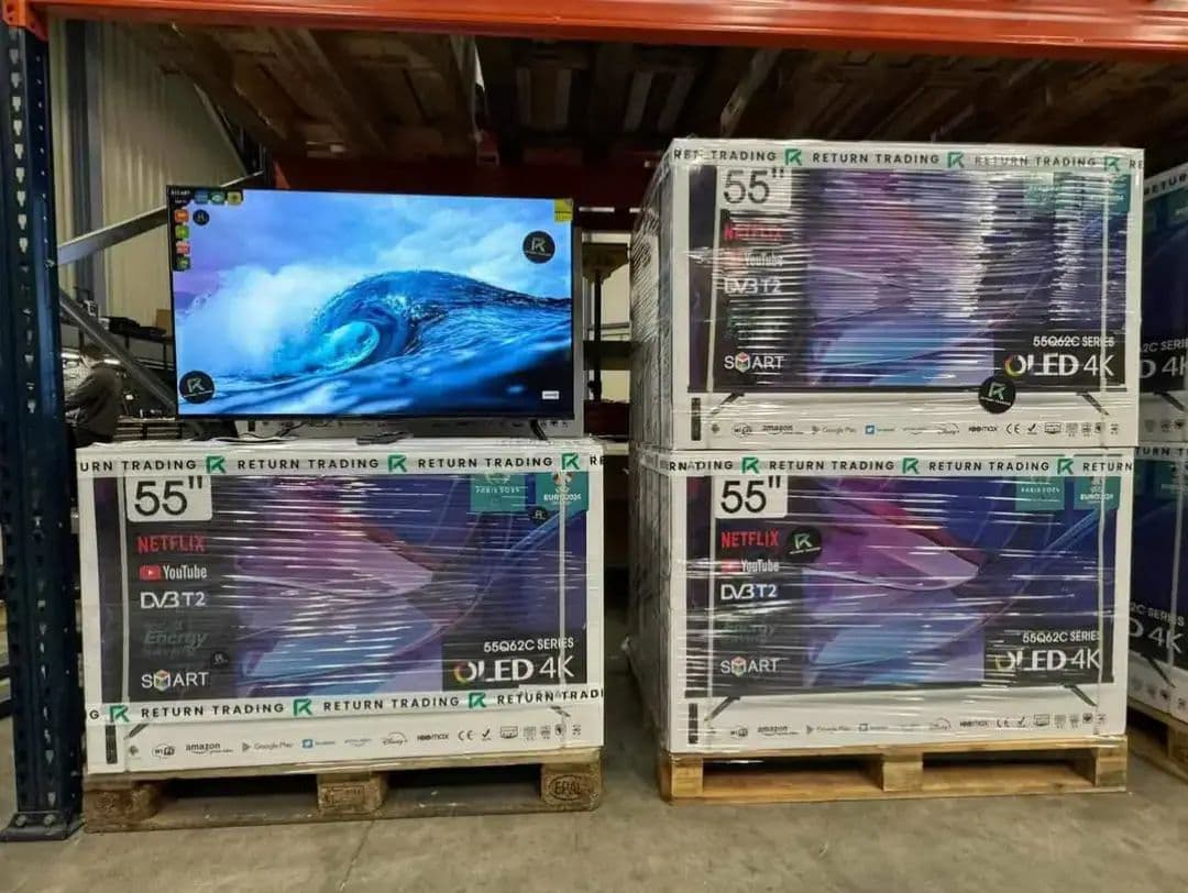 55-inch 4K Smart TV pallet — 10 sealed units