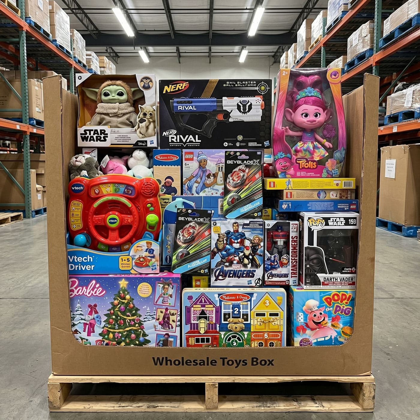 Toy & Hobby Wholesale Liquidation Pallet – LEGO, Barbie, & Melissa & Doug #6420 (322 units) — product photo 1 of 11